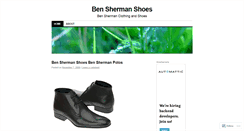 Desktop Screenshot of benshermanshoes.wordpress.com