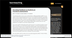 Desktop Screenshot of learnteaching.wordpress.com