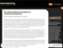 Tablet Screenshot of learnteaching.wordpress.com