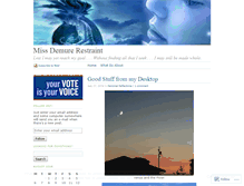 Tablet Screenshot of missdemurerestraint.wordpress.com