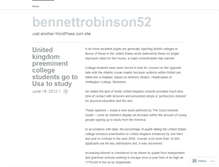 Tablet Screenshot of bennettrobinson52.wordpress.com