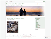 Tablet Screenshot of howtopicktherightguy.wordpress.com
