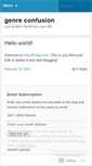 Mobile Screenshot of genreconfusion.wordpress.com