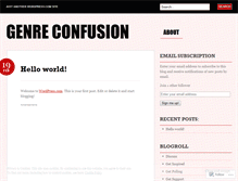 Tablet Screenshot of genreconfusion.wordpress.com