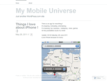 Tablet Screenshot of mymobileuniverse.wordpress.com