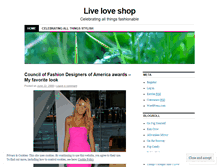 Tablet Screenshot of liveloveshop.wordpress.com