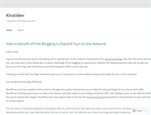 Tablet Screenshot of kiratidev.wordpress.com