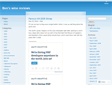 Tablet Screenshot of benswine.wordpress.com