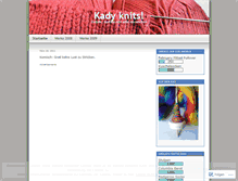 Tablet Screenshot of kadyknits.wordpress.com