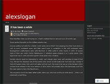 Tablet Screenshot of alexslogan.wordpress.com