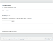 Tablet Screenshot of diagnosisone.wordpress.com