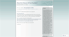 Desktop Screenshot of amipsychic.wordpress.com