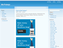 Tablet Screenshot of biotrabajo.wordpress.com