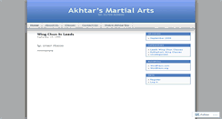 Desktop Screenshot of akhtarsmartialarts.wordpress.com