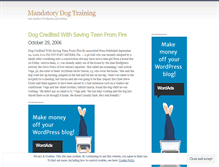 Tablet Screenshot of mandatorydogtraining.wordpress.com