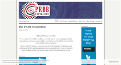 Desktop Screenshot of prbbfoundation.wordpress.com