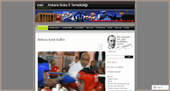 Desktop Screenshot of ankaraboks.wordpress.com