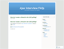 Tablet Screenshot of ajaxfaqs.wordpress.com