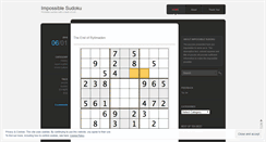 Desktop Screenshot of impossiblesudoku.wordpress.com