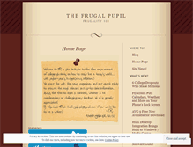 Tablet Screenshot of frugalpupil.wordpress.com