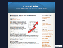 Tablet Screenshot of channelsales.wordpress.com