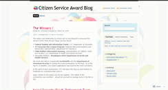 Desktop Screenshot of citizenserviceaward.wordpress.com