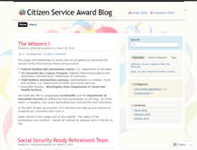 Tablet Screenshot of citizenserviceaward.wordpress.com
