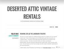 Tablet Screenshot of desertedattic.wordpress.com