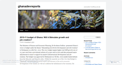 Desktop Screenshot of ghanadevreports.wordpress.com