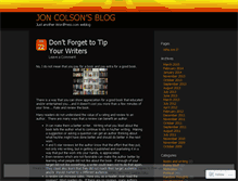 Tablet Screenshot of joncolson.wordpress.com