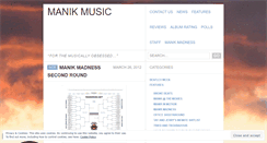 Desktop Screenshot of manikmusic.wordpress.com