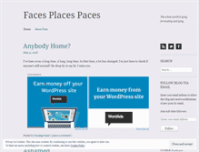 Tablet Screenshot of facesplacespaces.wordpress.com