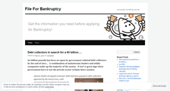Desktop Screenshot of fileforbankruptcyorguk.wordpress.com