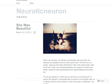 Tablet Screenshot of neuroticneuron.wordpress.com