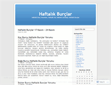 Tablet Screenshot of haftalikburclar.wordpress.com