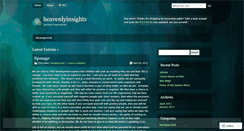 Desktop Screenshot of heavenlyinsights.wordpress.com