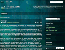 Tablet Screenshot of heavenlyinsights.wordpress.com