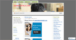 Desktop Screenshot of datavaluetalk.wordpress.com