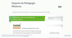 Desktop Screenshot of impactodapedagogiamoderna.wordpress.com