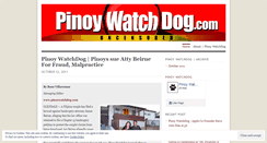 Desktop Screenshot of pinoywatchdog.wordpress.com