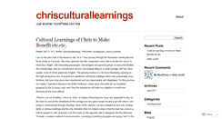 Desktop Screenshot of chrisculturallearnings.wordpress.com