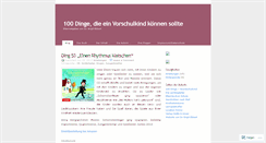 Desktop Screenshot of 100dinge.wordpress.com