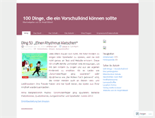 Tablet Screenshot of 100dinge.wordpress.com