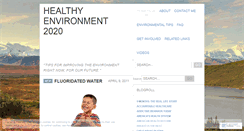 Desktop Screenshot of healthyenvironment2020.wordpress.com