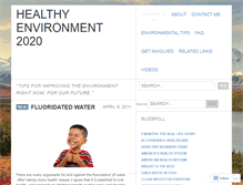 Tablet Screenshot of healthyenvironment2020.wordpress.com