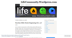 Desktop Screenshot of lifecommunity.wordpress.com