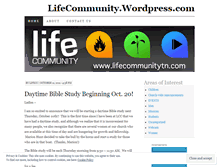 Tablet Screenshot of lifecommunity.wordpress.com