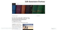 Desktop Screenshot of lifeinsurancefactory.wordpress.com