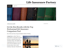 Tablet Screenshot of lifeinsurancefactory.wordpress.com