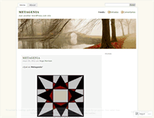 Tablet Screenshot of metagenia.wordpress.com